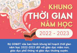 Quyết định ban hành khung kế hoạch thời gian năm học 2022 - 2023 đối với giáo dục mầm non, giáo dục phổ thông và giáo dục thường xuyên