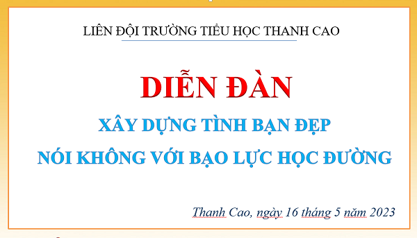 Chuyên đề phòng chống bạo lực học đường