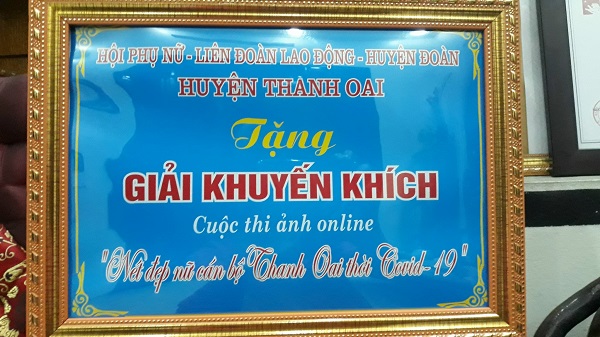 Cô giáo: Nguyễn Thị Ngọc Hoa - Chủ tịch CĐ Trường Tiểu học Thanh Cao đạt giải Khuyến Khích cuộc thi