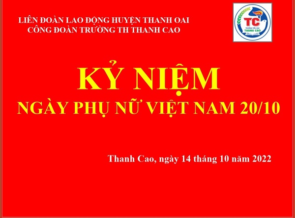 Chào mừng kỷ niệm 92 năm ngày Phụ nữ Việt Nam 20-10