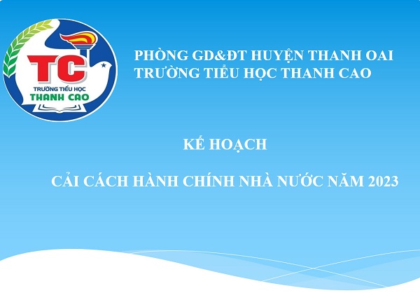 Kế hoạch Cải cách hành chính nhà nước năm 2023