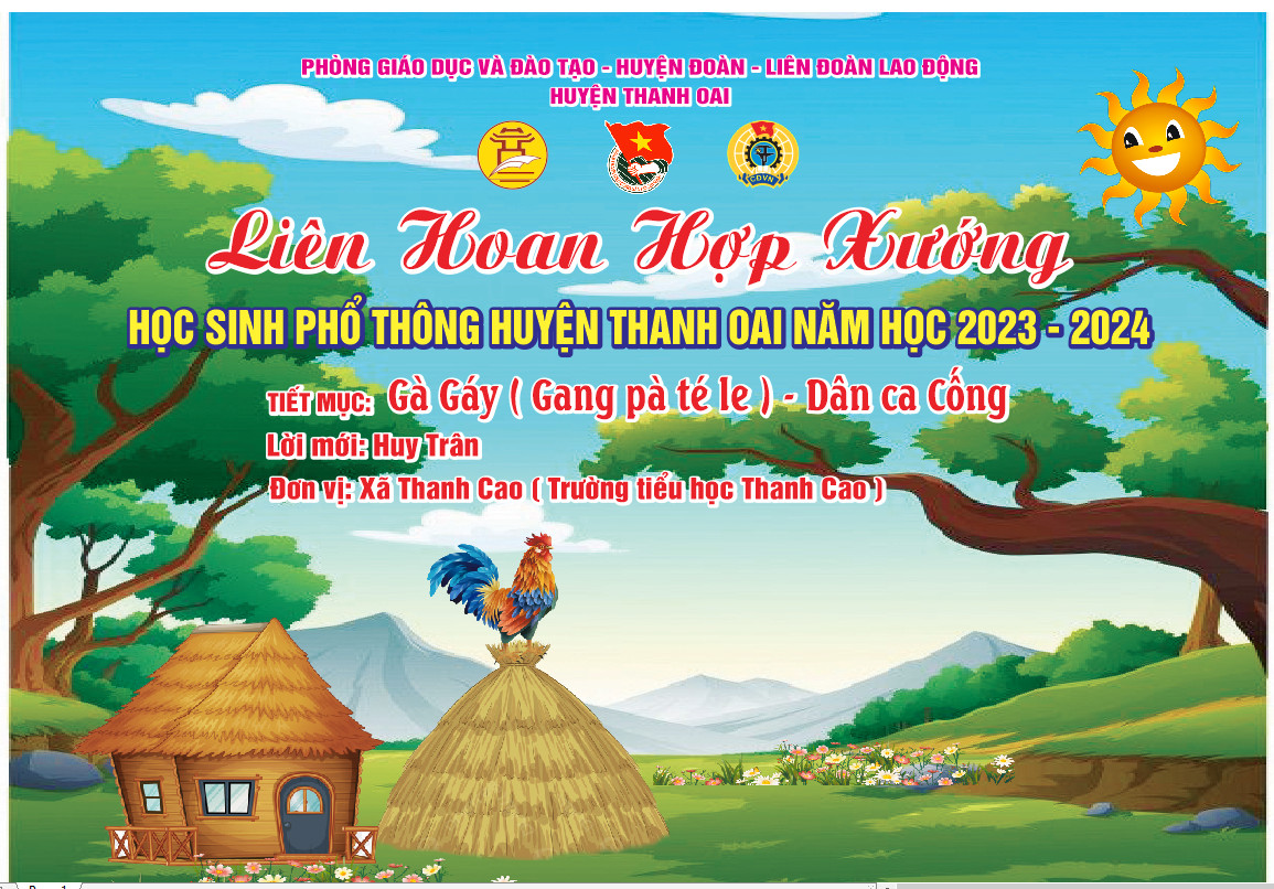 Liên hoan hợp xướng học sinh phổ thông huyện Thanh Oai năm học 2023 - 2304