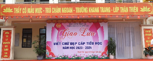 Giao lưu Viết chữ đẹp cấp Tiểu học năm học 2023 - 2024